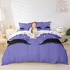 Feelyou Eyelash Bedding Set Luxury Bling Purple Comforter Cover for Girls Girly Priness Style Duvet Cover Bling Shiny Bedspread Cover Fairy Dreamy Queen Bedclothes Zipper view 4