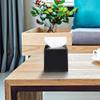 Cyrank Square Tissues Box Holder, Black Car Tissue Box Holder Multifunctional Square Tissue Storage Box for Living Room Bathroom Car Kitchen Use view 3