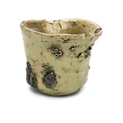 Ceramic Vase Sculptural Beach House Decor, Handmade Stoneware Sea Shell Pottery Aesthetic Decorative Objects