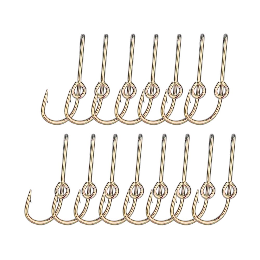 15Pcs Fish Hook Hat Clip,Fish Hook Hat Pin,Fish Hook for Hat Tie Clasp,Fashion Trend Hat Decoration(Gold)
