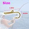 15Pcs Fish Hook Hat Clip,Fish Hook Hat Pin,Fish Hook for Hat Tie Clasp,Fashion Trend Hat Decoration(Gold) view 4