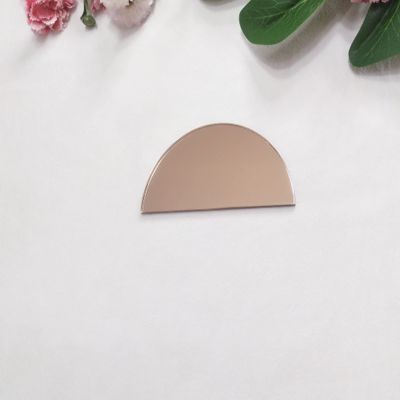 20pcs Acrylic Arch Place Cards, Acrylic Mirror Name Tags, Wedding Escort Cards, Half Circle Settings (Rose Gold Mirror)