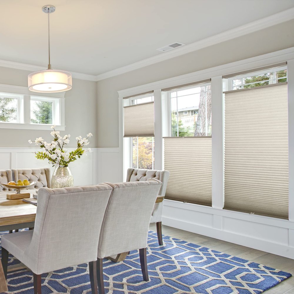 CHICOLOGY Cellular Shades, Top Down Bottom Up Shades, Blinds for Windows, Window Shades for Home, Door Blinds, Window Coverings, Cellular Blinds,Khaki Grey - Light Filtering, 24.25" W x 72" H