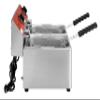 Kratos Commercial Electric Countertop Deep Fryer, 20 lb. Dual Tank Fryer with Baskets, Stainless Steel Fryer for Restaurants and Concession Stands view 4