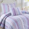 Cozy Line Home Fashions Shabby Chic Romantic Lace Purple Blue Floral Cotton Bedding Quilt Set, Reversible Coverlet, Bedspread (Lavender, King-4 Piece: 1 Quilt+2 King Shams+1 Decor Pillow) view 1