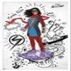 Trends International Marvel Ms. Marvel - Doodles Wall Poster, 34L x 22.4W, White Framed Version view 1