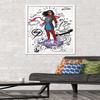 Trends International Marvel Ms. Marvel - Doodles Wall Poster, 34L x 22.4W, White Framed Version view 2