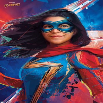 Trends International Marvel Ms. Marvel - Graffiti Wall Poster, 34L x 22.4W, Premium Unframed Version