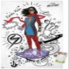 Trends International Marvel Ms. Marvel - Doodles Wall Poster, 22.4L x 14.7W, Premium Poster & Mount Bundle view 1