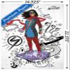 Trends International Marvel Ms. Marvel - Doodles Wall Poster, 22.4L x 14.7W, Premium Poster & Mount Bundle view 3