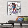 Trends International Marvel Ms. Marvel - Doodles Wall Poster, 34L x 22.4W, Silver Framed Version view 2