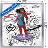 Trends International Marvel Ms. Marvel - Doodles Wall Poster, 34L x 22.4W, Silver Framed Version view 3