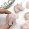 WGPHDW Meditation Home Decor, 1PC Natural Rose Pink Crystal Carved Elephant Quartz Crystal Animal Healing Gemstone Home Decoration Crystal Gift Gifts,Natural Crystal view 3