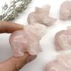 WGPHDW Meditation Home Decor, 1PC Natural Rose Pink Crystal Carved Elephant Quartz Crystal Animal Healing Gemstone Home Decoration Crystal Gift Gifts,Natural Crystal view 4