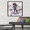 Trends International Marvel Ms. Marvel - Doodles Wall Poster, 34L x 22.4W, Black Framed Version view 2