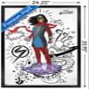 Trends International Marvel Ms. Marvel - Doodles Wall Poster, 34L x 22.4W, Black Framed Version view 3