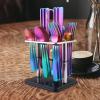 48 pcs Matte Rainbow Stainless Steel Flatware Set, Mirror Polished Tableware Cutlery Set for 6, Knife Fork And Spoon For Home Restaurant, Dishwasher Safe (48pcs, Rainbow) view 2