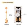 30Pack(60PCS) Rose Flower Shape Drinking&Coffee Spoon Teaspoons for Wedding Gift Tea Party Souvenir or Bridal Shower Favors for Guests with Individual Package view 2