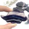 WGPHDW Meditation Home Decor, Natural Fluorite Smile Rainbow Cloud Quartz Carved Stone Hand Carved Polished Gifts Reiki Healing Home Decor Crystals Gifts,Natural Crystal view 4