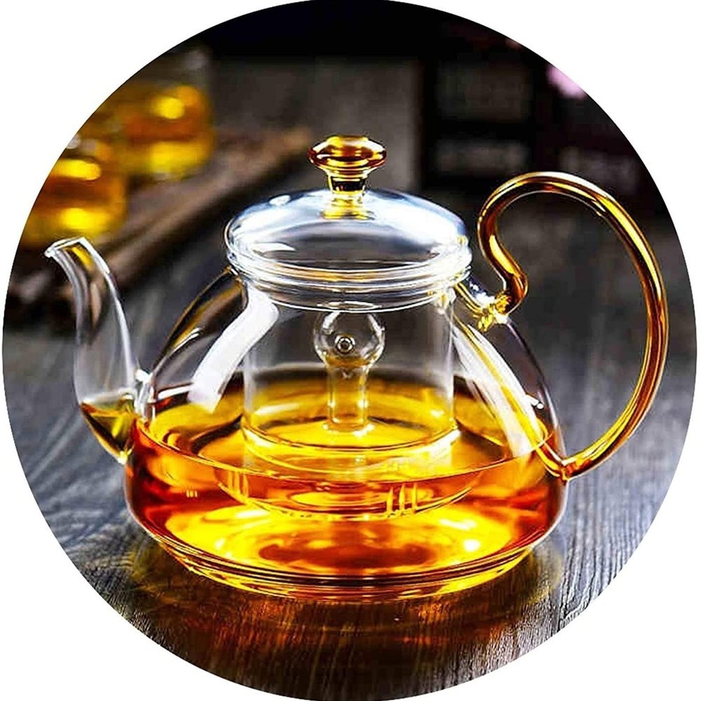 Teapots Glass Teapot Kung Fu Tea Set Teapot Mini Teapot For Making Tea Boiling Teapot High Temperature Resistant Can Be Heated (Size : 14x15cm)