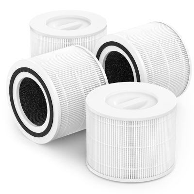 FMDZFL HEPA Replacement Filter Compatible Levoit Core300, core300s, 3 IN 1 True HEPA Filter with Carbon Filter Set, Compared to Part # Core 300-RF, 4 Pack