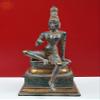 20" Seated Uma (Goddess Parvati) in Brass | Handmade | Made in India - Brass Sculpture - Color Mud Green Gold view 1
