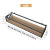 SOBS Industrial Style Black Iron Hanger Wood Shelf Flower Stand Plant Shelves Wall Hanging Decorative Rectangle Frame Ceiling Flower Pot Storage Rack Bar Hanging Basket, 7 Sizes (Size : 120x25x15cm) view 2