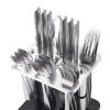 72 pcs Matte Black Stainless Steel Flatware Set, Mirror Polished Tableware Cutlery Set for 18, Knife Fork And Spoon For Home Restaurant, Dishwasher Safe (72pcs, Black) view 2