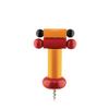 Alessi ES17 Corkscrew in beech-wood, yellow, red and black. Alessi 100 Values Collection. view 1