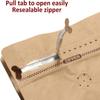 Kraft Paper Stand Up Coffee Bag/Flat Bottom Pouch with Air Release Valve and Reusable Side Zipper(50pcs, lb/8oz) view 4