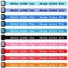 Bonuci 50 Pcs Jesus Loves You Bracelets Adjustable Christian Jesus Wristbands Bulk Colorful Webbing Inspirational Bracelet for Adults Novelty Religious Party Favors, 10 Styles view 1