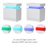 1 Pack LED Light Bedside Table Cabinet Nightstand With Drawer Home Bedroom - White High Gloss Finish view 3