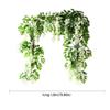 Eioflia Artificial Flowers Vine,Fake Wisteria Hanging Vine Flower Vine Garlands,1.8m Artificial Garden Screening Fence Hedge Screen Expanding Leaf Trellis -Artificial Hedges Panels Roll-White view 3