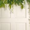 Eioflia Artificial Flowers Vine,Fake Wisteria Hanging Vine Flower Vine Garlands,1.8m Artificial Garden Screening Fence Hedge Screen Expanding Leaf Trellis -Artificial Hedges Panels Roll-White view 4