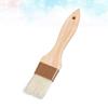 Hemoton 1pc Wooden Handle Wool Brush High-Temperature Basting Brush for BBQ Baking Cooking for Applying Sauces Meats Vegetables Pastries Easy to Clean Comfortable Grip view 3