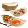100 Pk Extra Large 10" Biodegradable Sushi Boats. 100% Disposable Appetizer Plates. Compostable Natural Wood Food Trays. Sturdy Poplar Serving Dish. Eco-Friendly Bamboo Sushi and Sashimi Party Kit. view 1