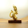 3D Brass Dragon Figurine,Metal Copper Zodiac Dragon Sculpture Home Office Room Desktop Decoration Collect Ornaments Gift view 2