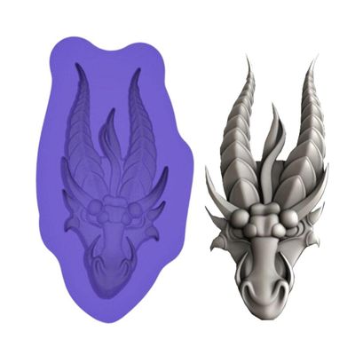 Dragon Head Mold Fondant Silicone Mold, Dragon Baking DIY Ice Cream Mouss Mould Fondant Chocolate Pudding Jelly Resin Mold