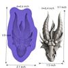Dragon Head Mold Fondant Silicone Mold, Dragon Baking DIY Ice Cream Mouss Mould Fondant Chocolate Pudding Jelly Resin Mold view 2