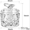 123Arts Crystal Glass Candy Dish Relief Butterfly Sugar Bowl Storage Jar with Lid view 2