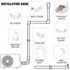 BEWAVE Mini Split Line Set Cover Kit, Decorative PVC Line Cover Kit for Mini Split Air Conditioners and Heat Pumps 3" Wx16.1' L view 3