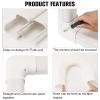 BEWAVE Mini Split Line Set Cover Kit, Decorative PVC Line Cover Kit for Mini Split Air Conditioners and Heat Pumps 3" Wx16.1' L view 4