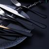 Black Silverware Set for 4 Flatware Cutlery Set Unique Gradient Modern Style 20-piece Stainless Steel Flatware Set Dinner Fork, Great for Family Gatherings & Daily Use, Dishwasher Safe view 3