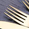 Black Silverware Set for 4 Flatware Cutlery Set Unique Gradient Modern Style 20-piece Stainless Steel Flatware Set Dinner Fork, Great for Family Gatherings & Daily Use, Dishwasher Safe view 4