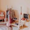 Teepee Style Clothing Rack with Storage, Clothing rack from solid wood, Children wardrobe, Wood clothing rack Wood clothes rack (White) view 1