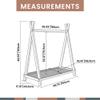 Teepee Style Clothing Rack with Storage, Clothing rack from solid wood, Children wardrobe, Wood clothing rack Wood clothes rack (White) view 4