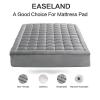 EASELAND Queen Size Mattress Pad Pillow Top Mattress Cover Quilted Fitted Mattress Protector 8-21" Deep Pocket Cooling Mattress Topper (60x80 Inches, Light Grey) view 2