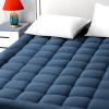 EASELAND Twin XL Mattress Pad Pillow Top Mattress Cover Quilted Fitted Mattress Protector Extra Long 8-21" Deep Pocket Cooling Mattress Topper (39x80 Inches, Dark Blue) view 1
