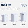 DWLOMHE Bathroom Trash Can, Automatic Induction Trash, LED Light/Induction Cover Opening/one Key Normally Open/Vibration Induction, for Bathroom, Bedroom, or Home Office view 2