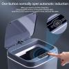 DWLOMHE Bathroom Trash Can, Automatic Induction Trash, LED Light/Induction Cover Opening/one Key Normally Open/Vibration Induction, for Bathroom, Bedroom, or Home Office view 4